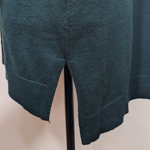 NWT Cable & Gauge Womens V-Neck Long Sleeve Sweater Pullover Green Hi Lo L - Picture 4 of 8